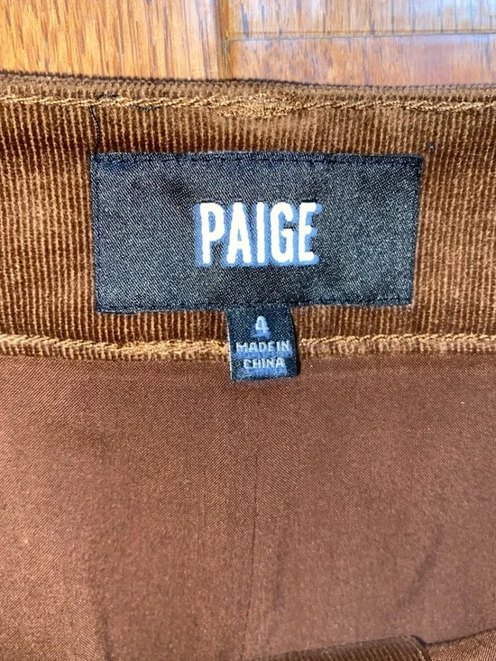 Paige $269 Meadow Brown Corduroy Midi Pencil Skirt | Size 4 NWOT - Picture 9 of 13
